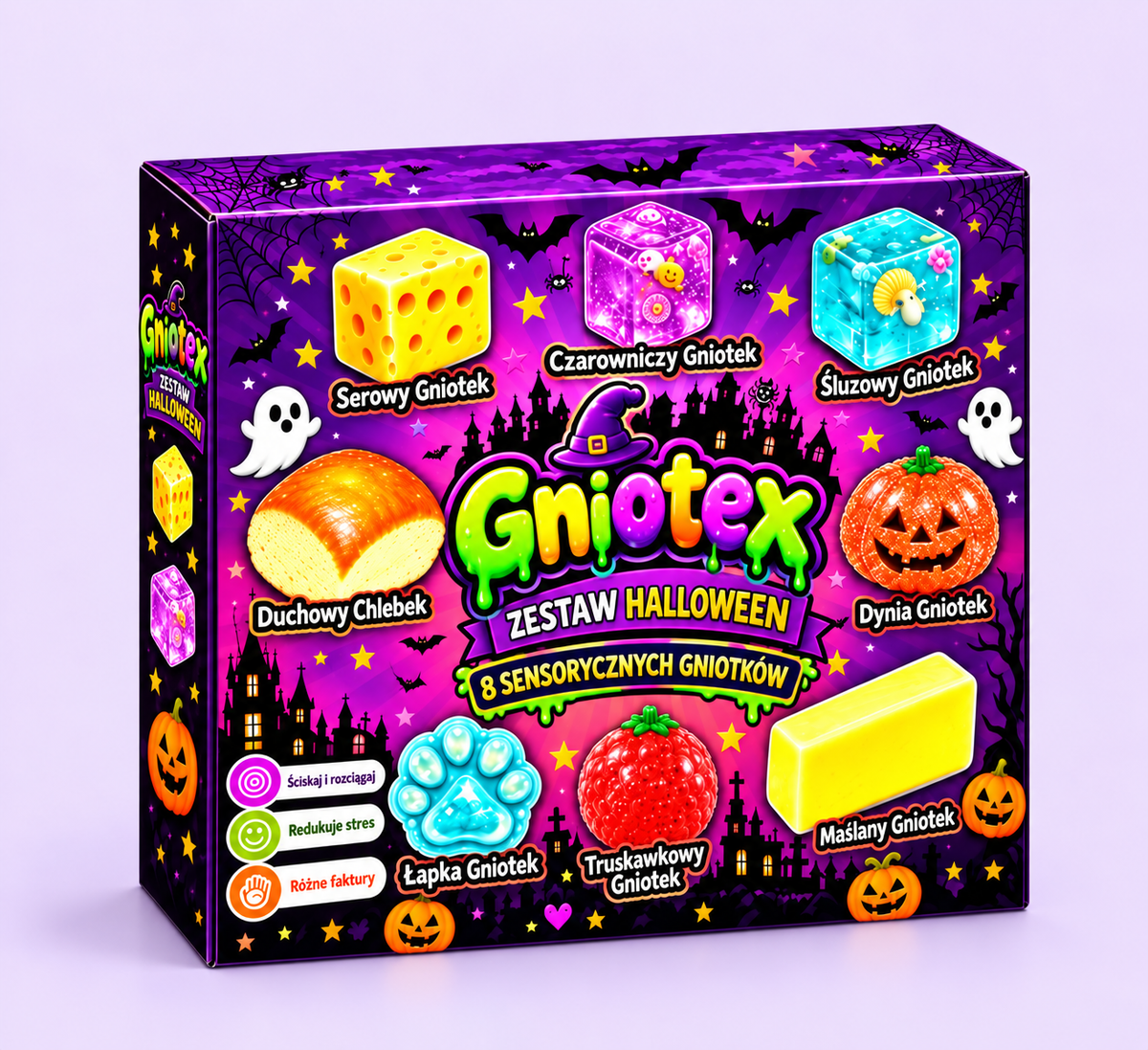 HalloweenoBox Zestaw 8 gniotków
